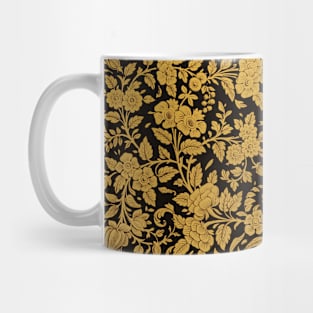 Antique Indian Golden Floral Print Mug